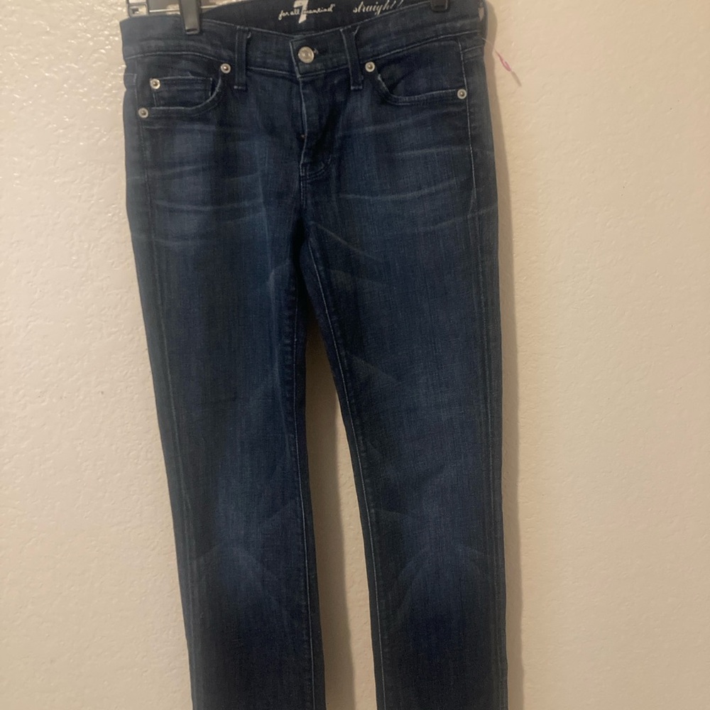 7 For All Mankind Indigo Straight Leg Jeans